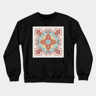 Portuguese tiles pattern. Vintage background - Victorian ceramic tile in vector Crewneck Sweatshirt